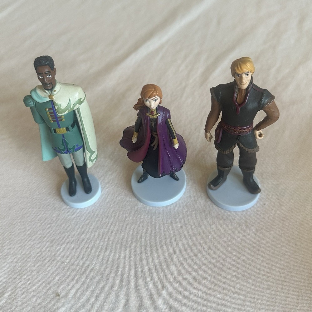 Disney Frozen 2 Figures Lieutenant Mattias, Queen Anna, and Kristoff, Set Of 3